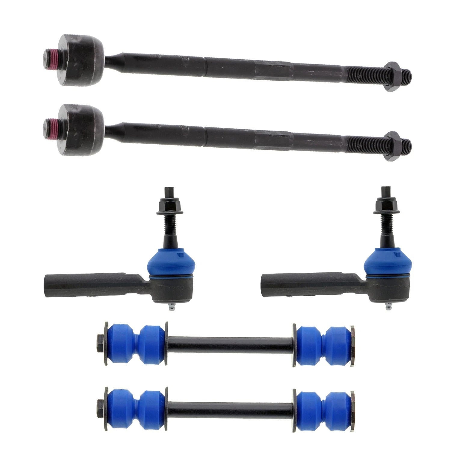 Set of 4 Mevotech Supreme Tie Rod Ends & Sway Bar Links for Suburban