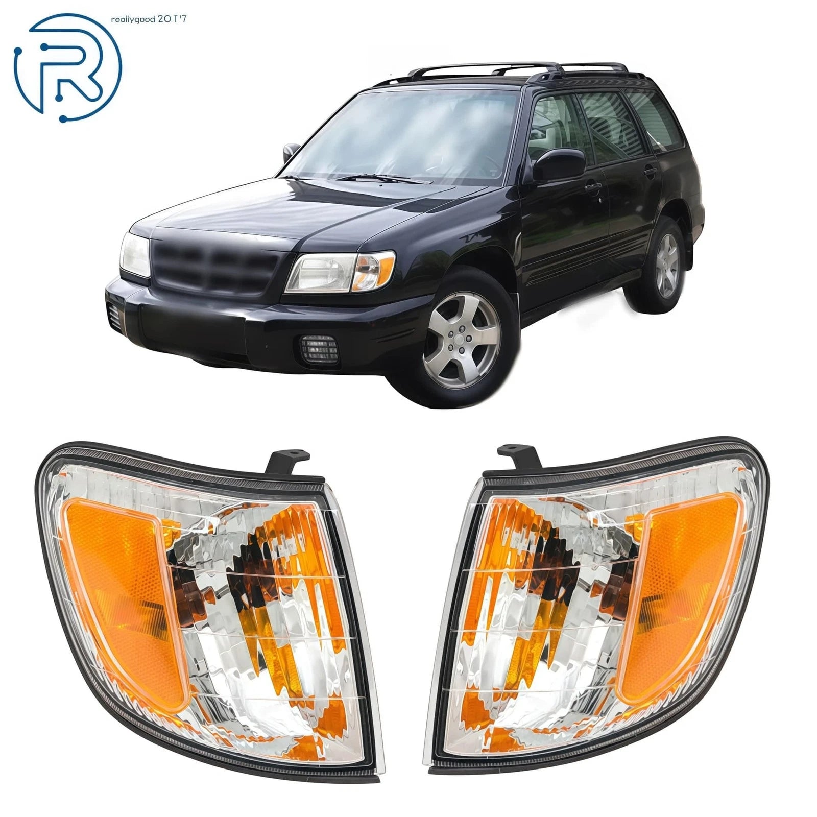 Set of 2 Halogen Corner Turn Signal Lights for Subaru Forester (2001–2002)