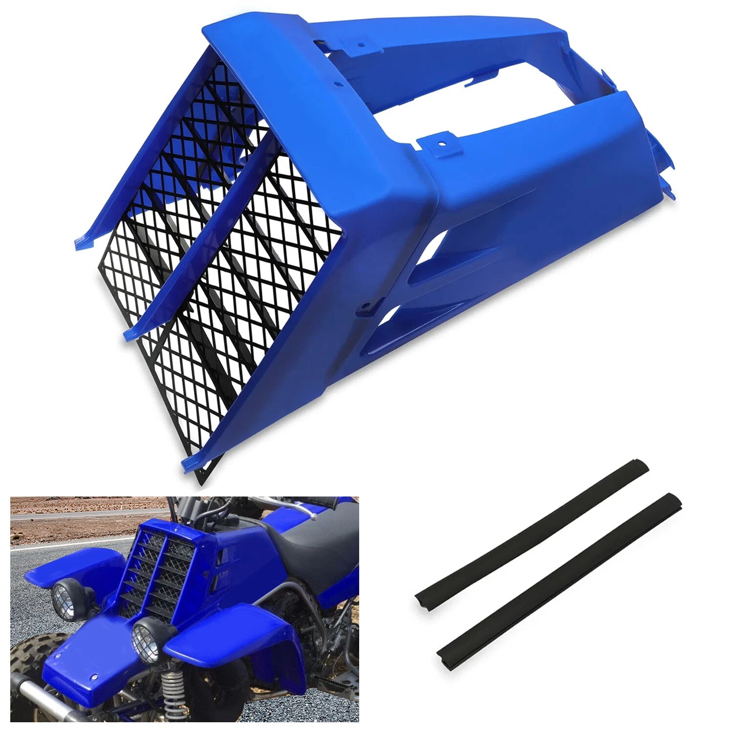 Set of 2 Plastic Gas Tank Side Covers for Yamaha Banshee 350 (1987–2006) Blue