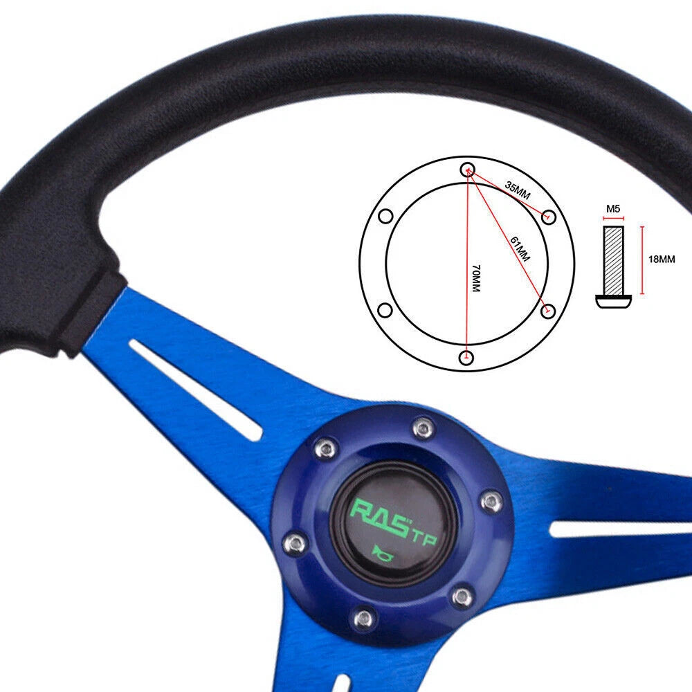 340mm Blue Steering Wheel for Yamaha EZGO Club Car