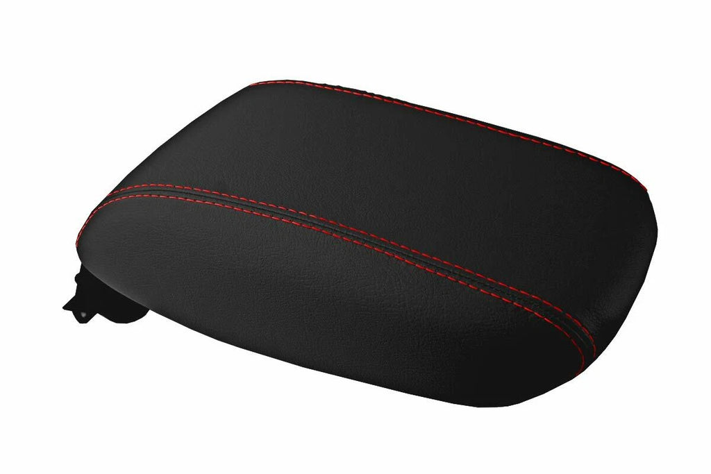 Console Lid Pull Over Cover Leather for Dodge Dart (2013–2016) Red Stitch