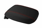 Console Lid Pull Over Cover Leather for Dodge Dart (2013–2016) Red Stitch
