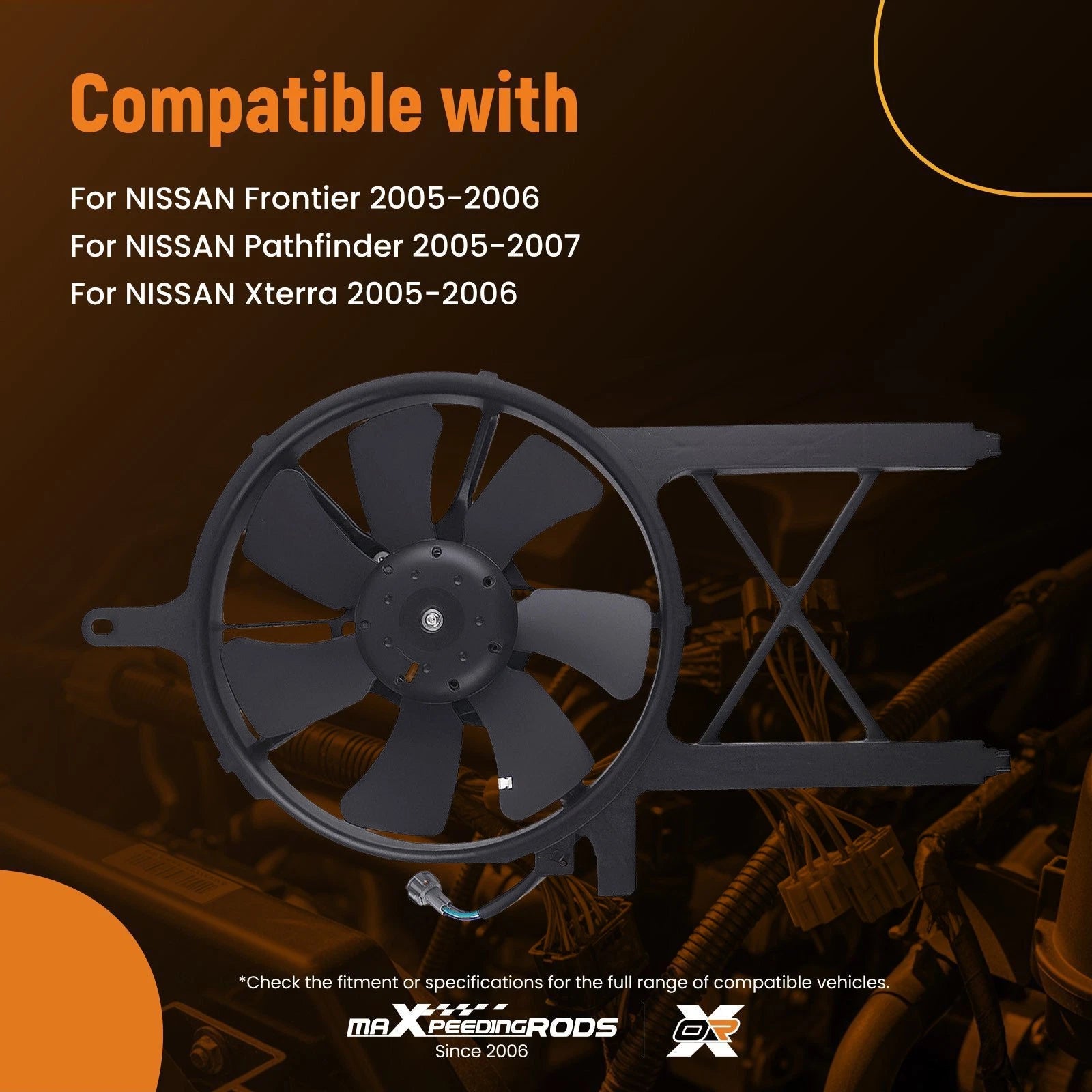 Radiator Cooling Fan for Nissan Pathfinder/Frontier/Xterra (2005–2007) 9608230