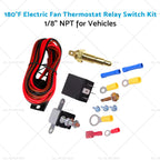Electric Fan Thermostat Relay Switch Kit for Chevy (1/8 NPT)
