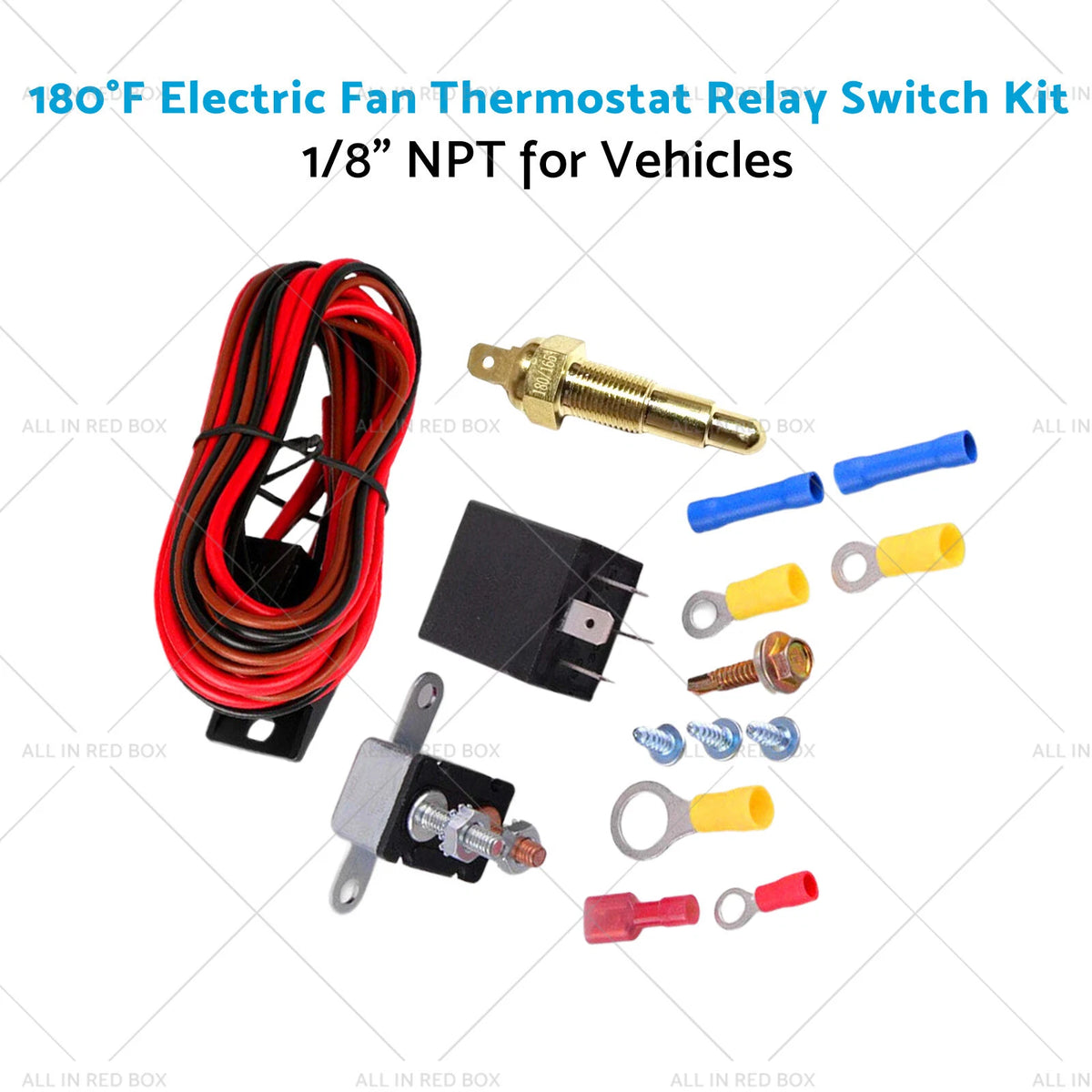 Electric Fan Thermostat Relay Switch Kit for Chevy (1/8 NPT)