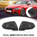 Pair Rear View Mirror Cover Cap for BMW F30 F32 (2013–2018) Carbon Fiber