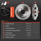 Set of 2 Front Disc Brake Rotors for Ford F-150 (1997–2004) 4WD 5 Lug
