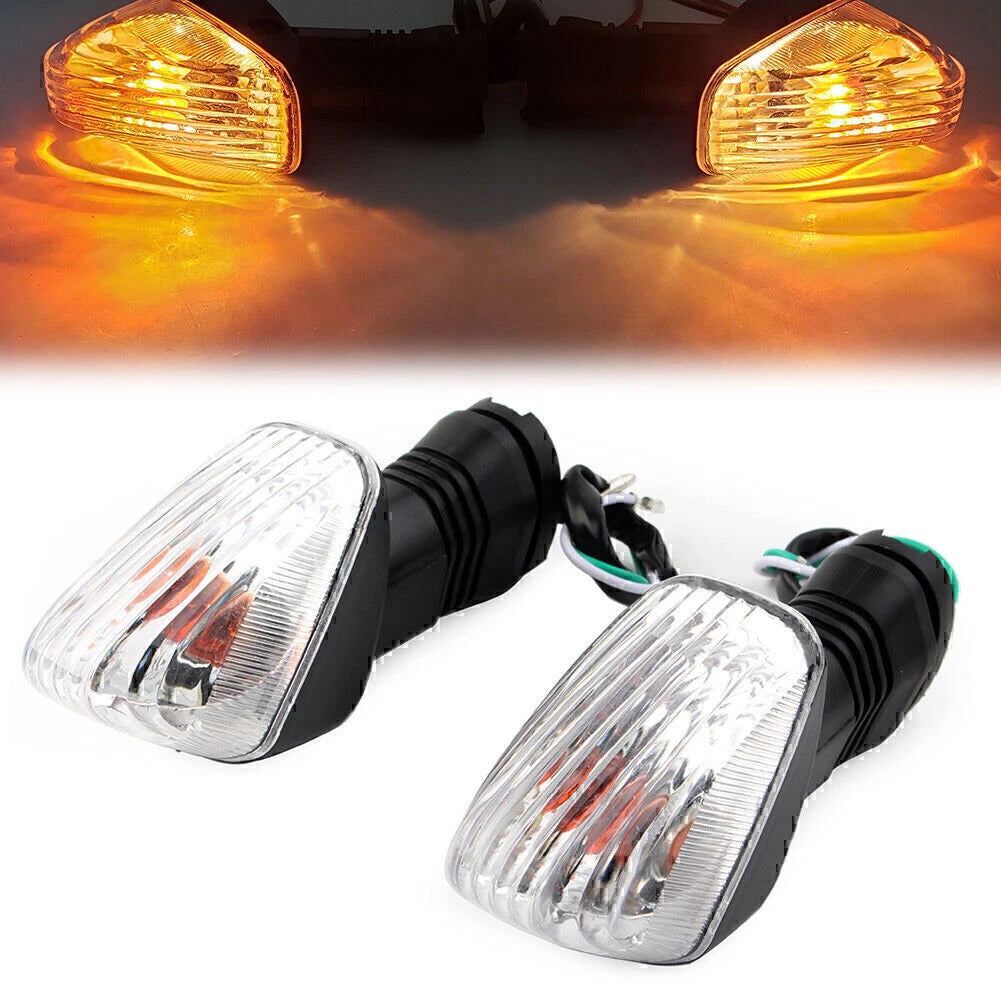 2X White Motor Rear Turn Signal Lights for Kawasaki Ninja ZX-6R ZX-6RR (2000–2009)