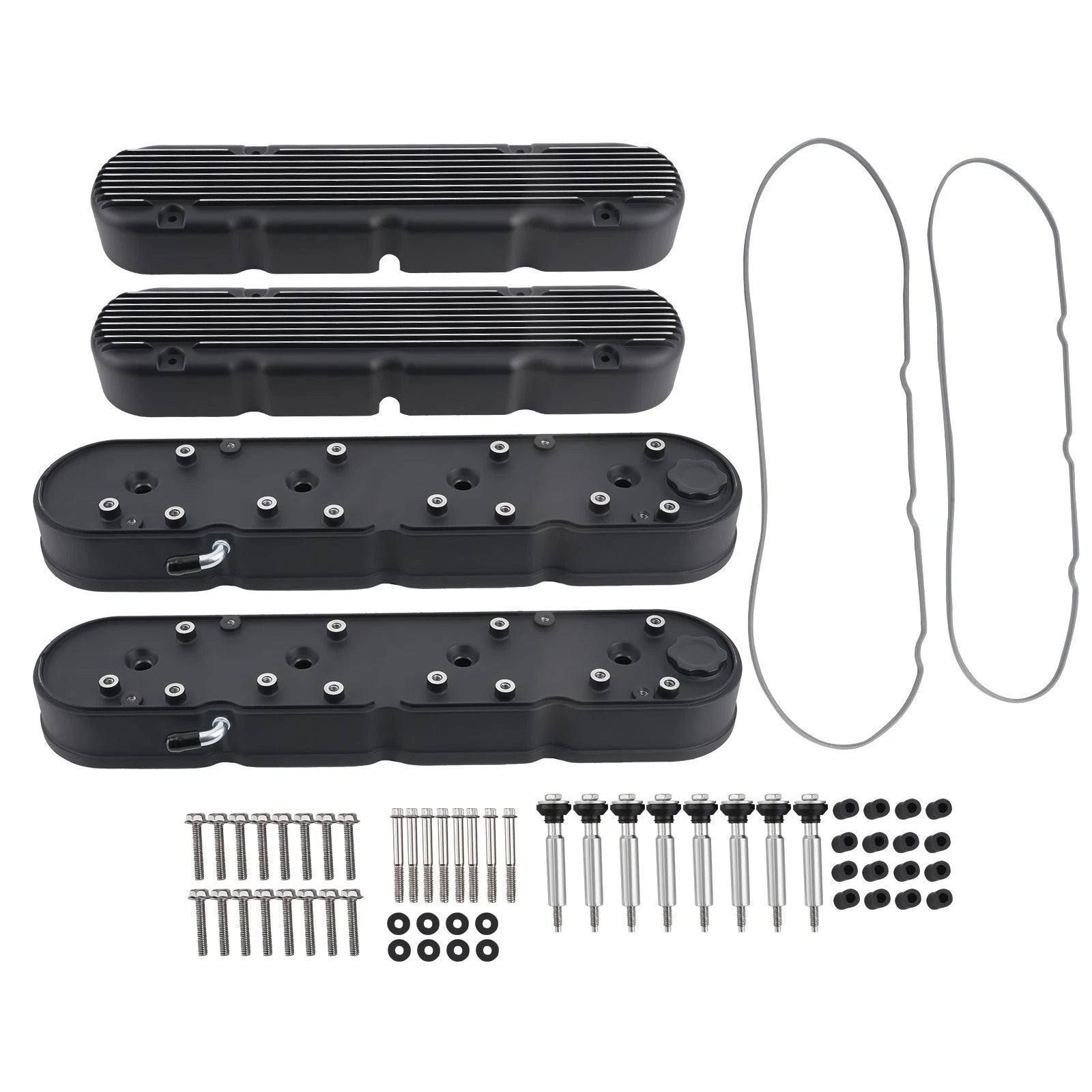 Fabricated Aluminum Valve Covers for LS Engines (LS1, LS2) 80822BK