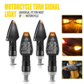 4X Turn Signals Blinker Light Smoke Amber for Yamaha Honda Kawasaki (V)