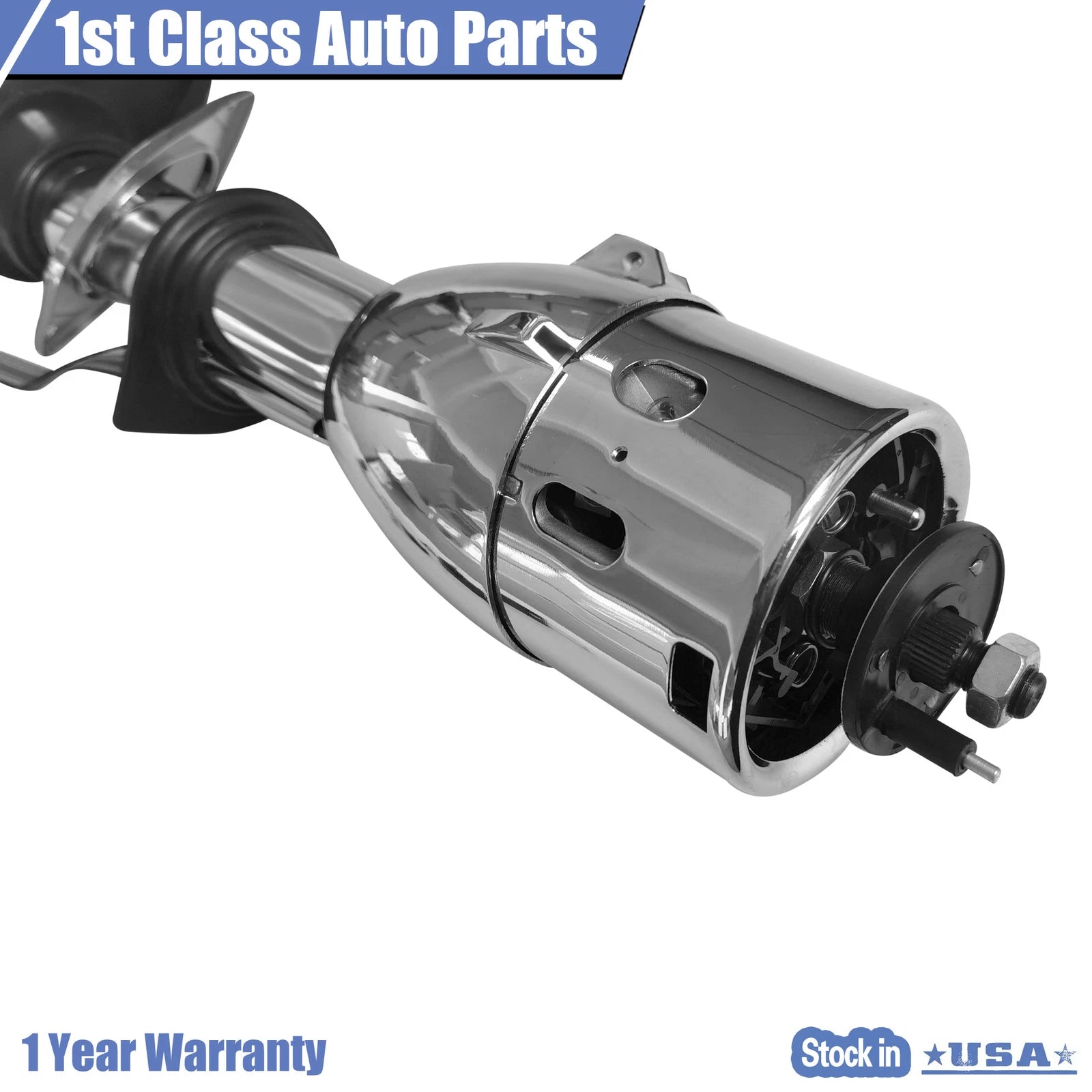 35" Tilt Steering Column for Universal Automatic (W/O Key & Wheel Adapter, Chrome)
