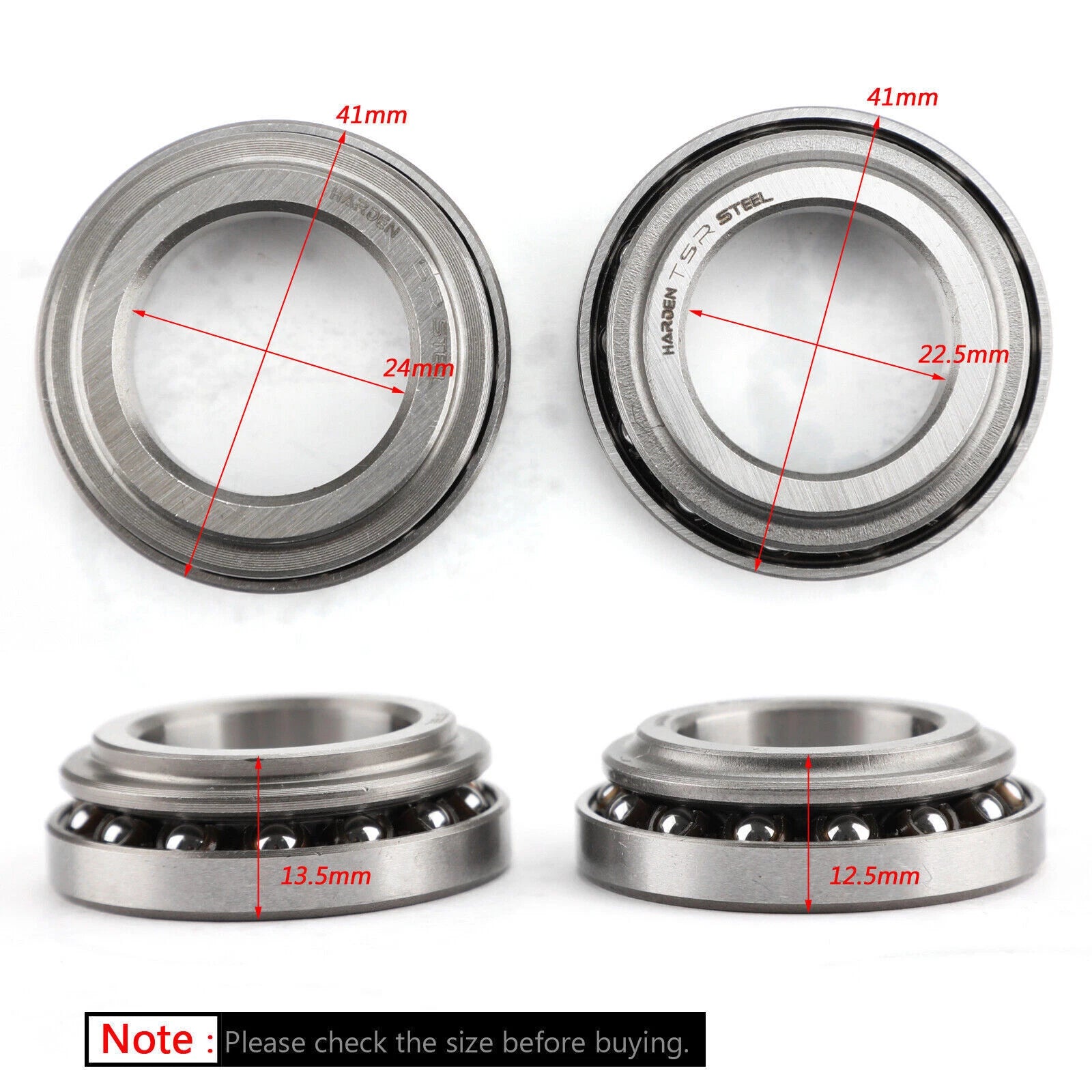 Steering Stem Bearing Seal Kit for Honda CRF50F CMX250 CB175K7 CB250 (2004–2023)