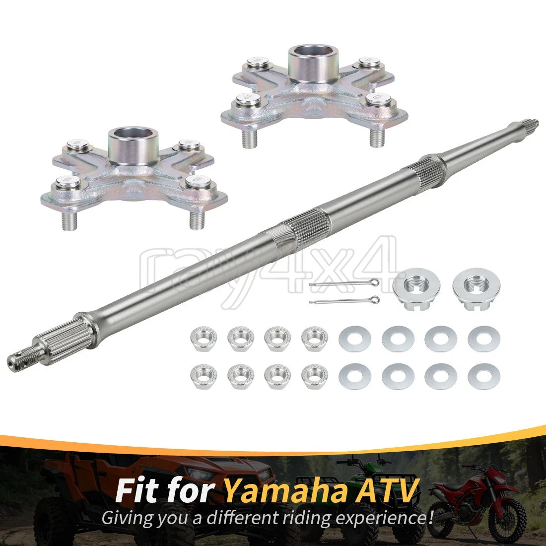 Rear Axle Shaft & Wheel Hubs Nut Kit for Yamaha YFZ350 Banshee (1987–2006)