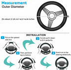 Plush Pink Steering Wheel Cover for Universal Fit (38CM)