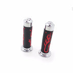 Comfort Red Rubber Hand Grips for Honda CB (25mm, 1")