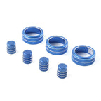 7x Switch Knob Ring Cover Trim for Honda Civic 2022+ CRV 2023-2024 Blue