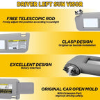 Left Side Driver Sun Visor for Toyota RAV4 (2006–2013) - Gray