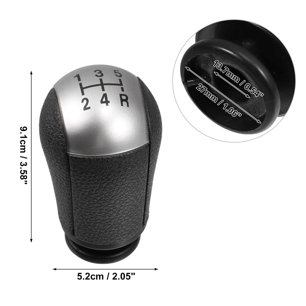 5 Speed Manual Gear Shift Knob for Ford Focus (2000–2011) Black Silver Tone