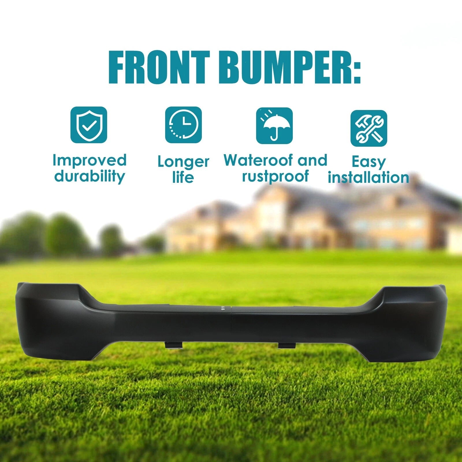 Black Steel Front Bumper for Chevy Silverado 1500 (2016–2018)