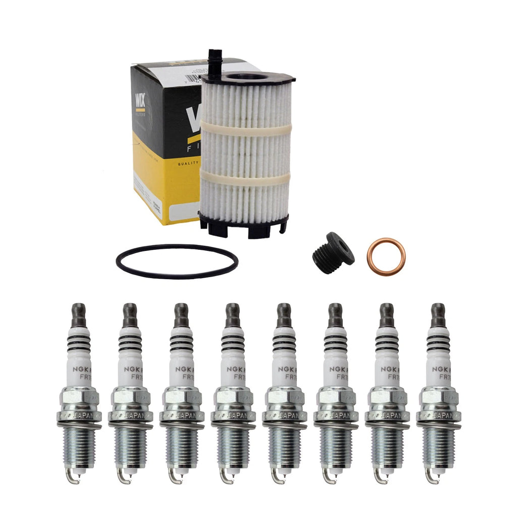 Wix Engine Oil Filter & NGK 8 Ruthenium HX Spark Plugs for Audi RS4 RS5 (2006–2020)