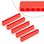 Set of 5 Plastic 10 Hole Screwdriver Bit Holders for Universal Use
