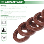 Set of 5 Oil Seal Rotary Shaft Seal FKM Rubber 17x25x4mm