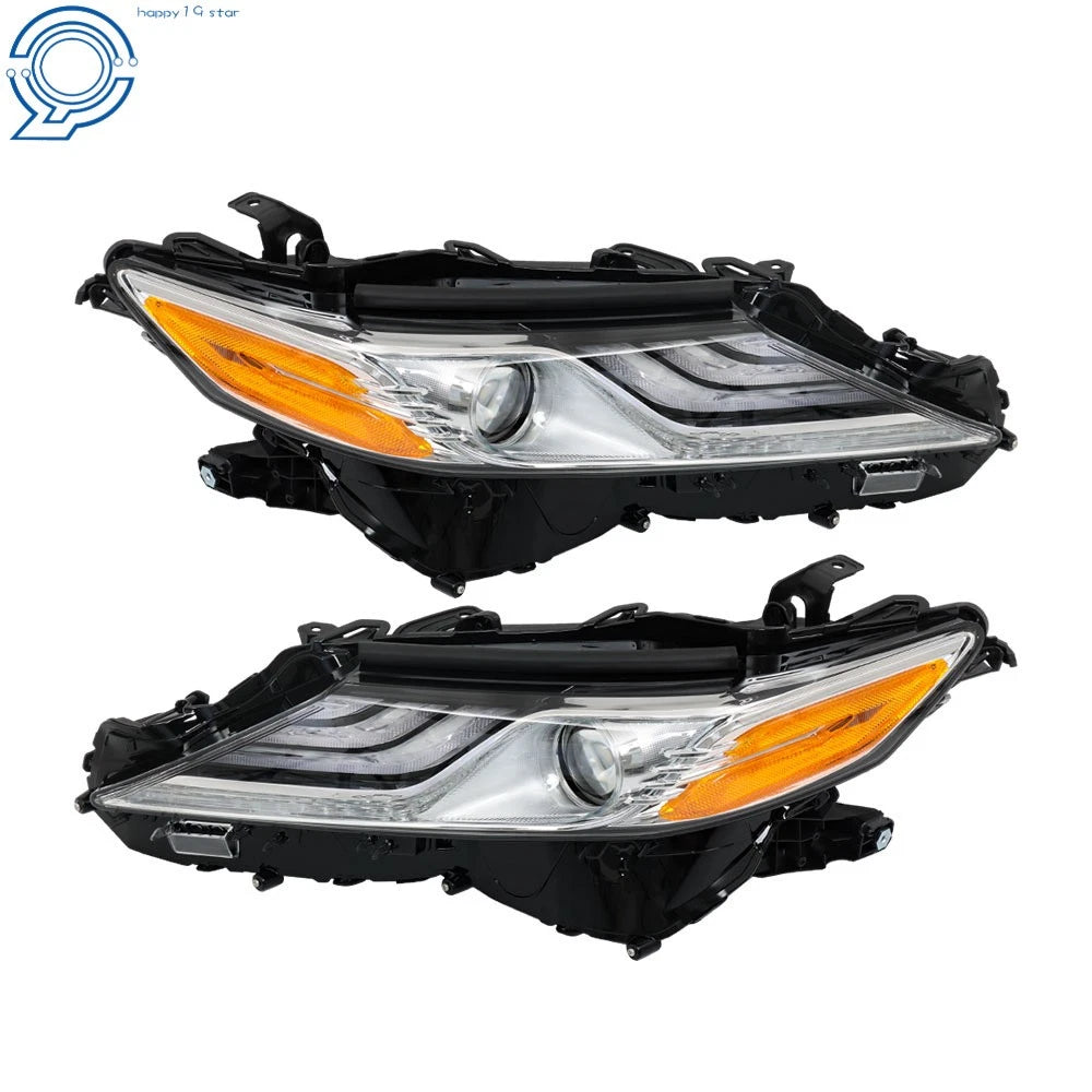 LED Headlight for Toyota Camry XLE XSE (2018–2020) Chrome Housing Left+Right