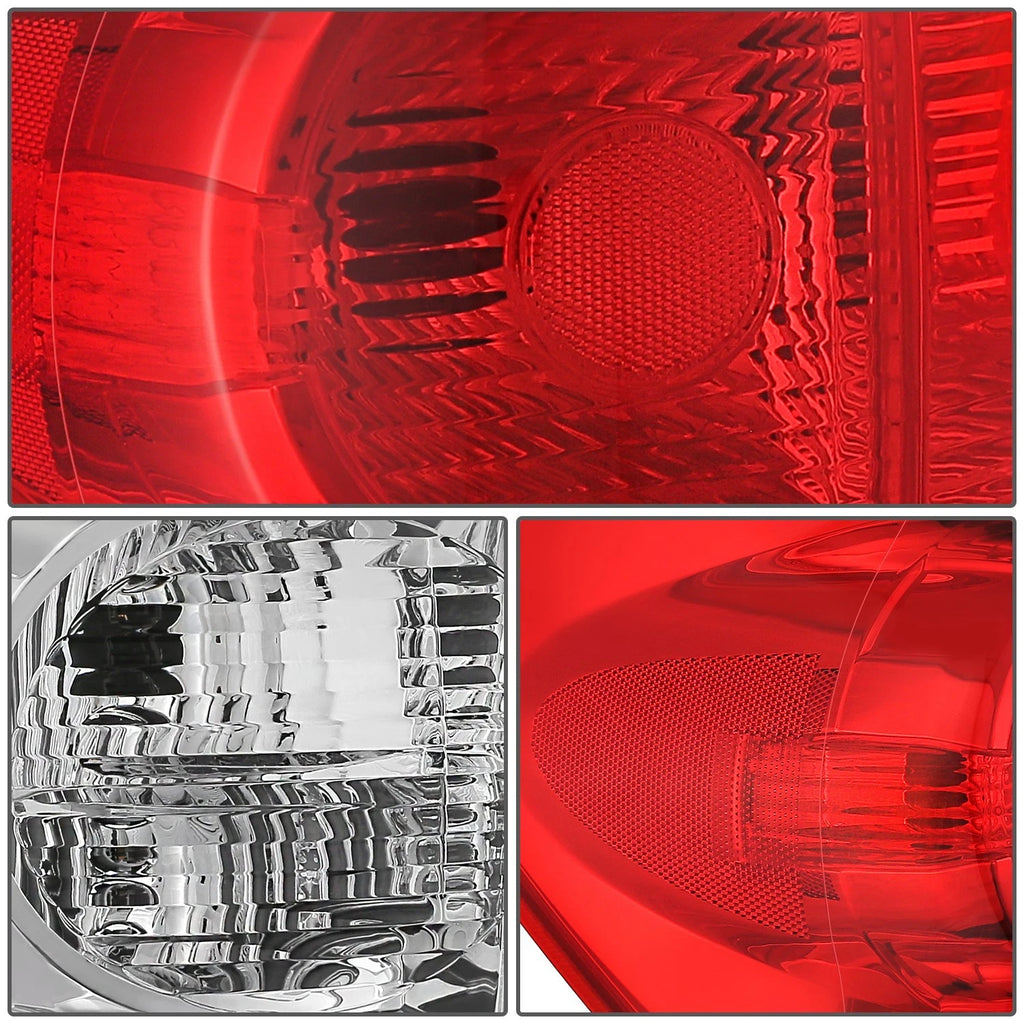 Left Side Taillight for Toyota Tundra (2007–2009) OE Style Chrome Red Lens