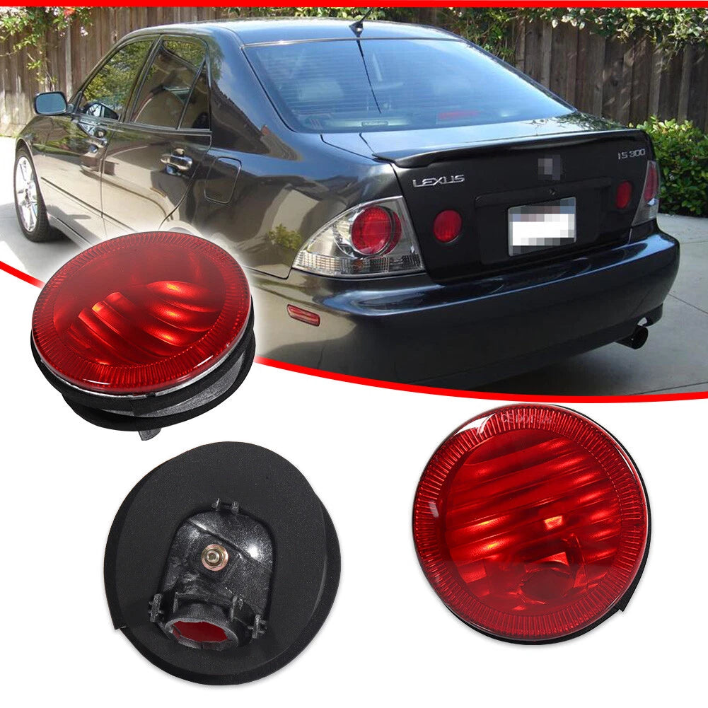 2X Red Lens Rear Trunk Tail Brake Lights for Lexus IS300 (2001–2005)