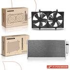 A/C Condenser and Dual Cooling Fan Assembly for Nissan Altima Maxima (2002–2006)
