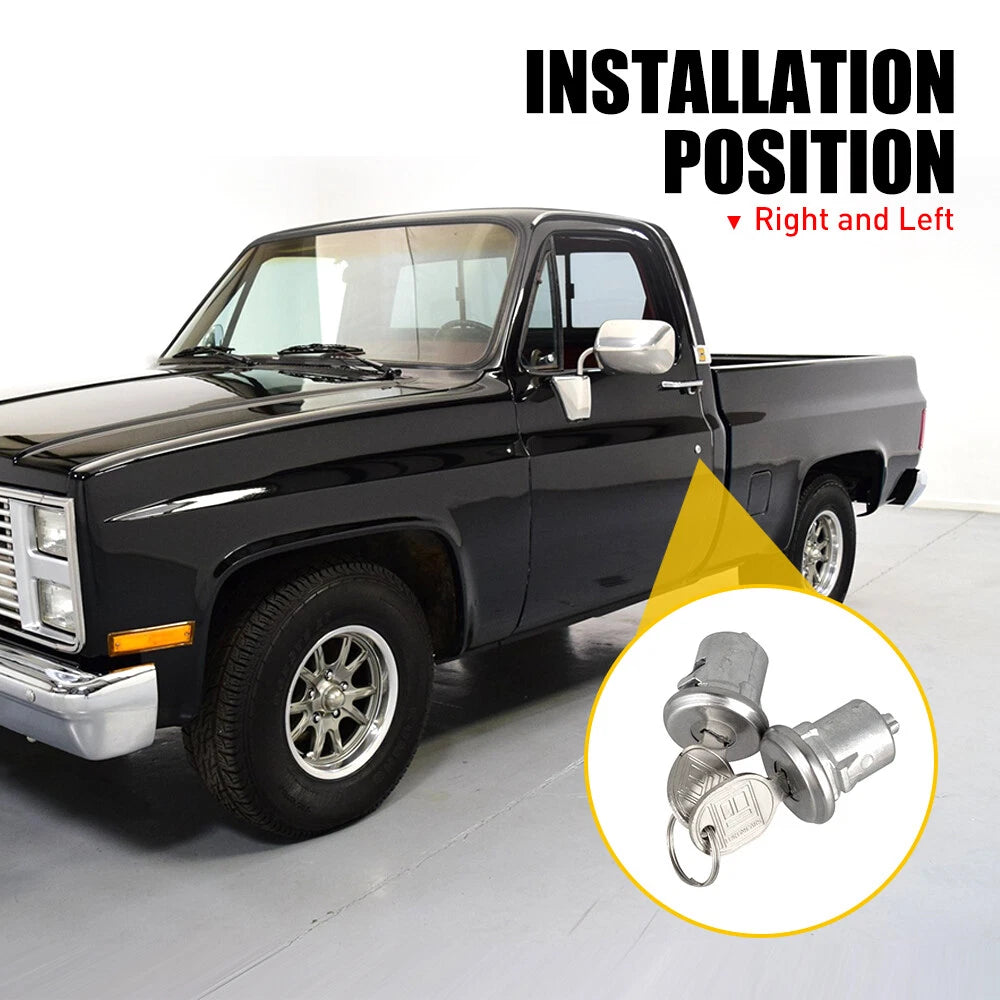 Door Lock Cylinder Set for Chevy C10 C20 C30 1500 SUV
