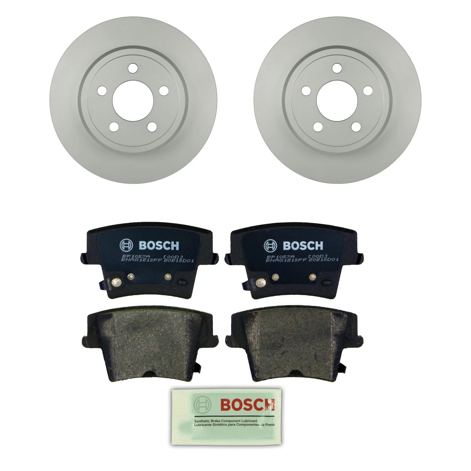2X Bosch Rear Solid 320mm & Semi-Metallic Disc Brake Pads Kit for Chrysler Dodge