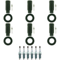 Set of 6 NGK Laser Iridium Spark Plugs & Coil Boots for Avalon Camry ES350