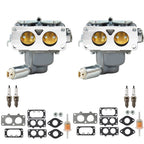Set of 2 Carburetors for John Deere LA140 LA145