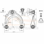 12pcs Control Arms & Ball Joints for Honda Accord (2003–2007)