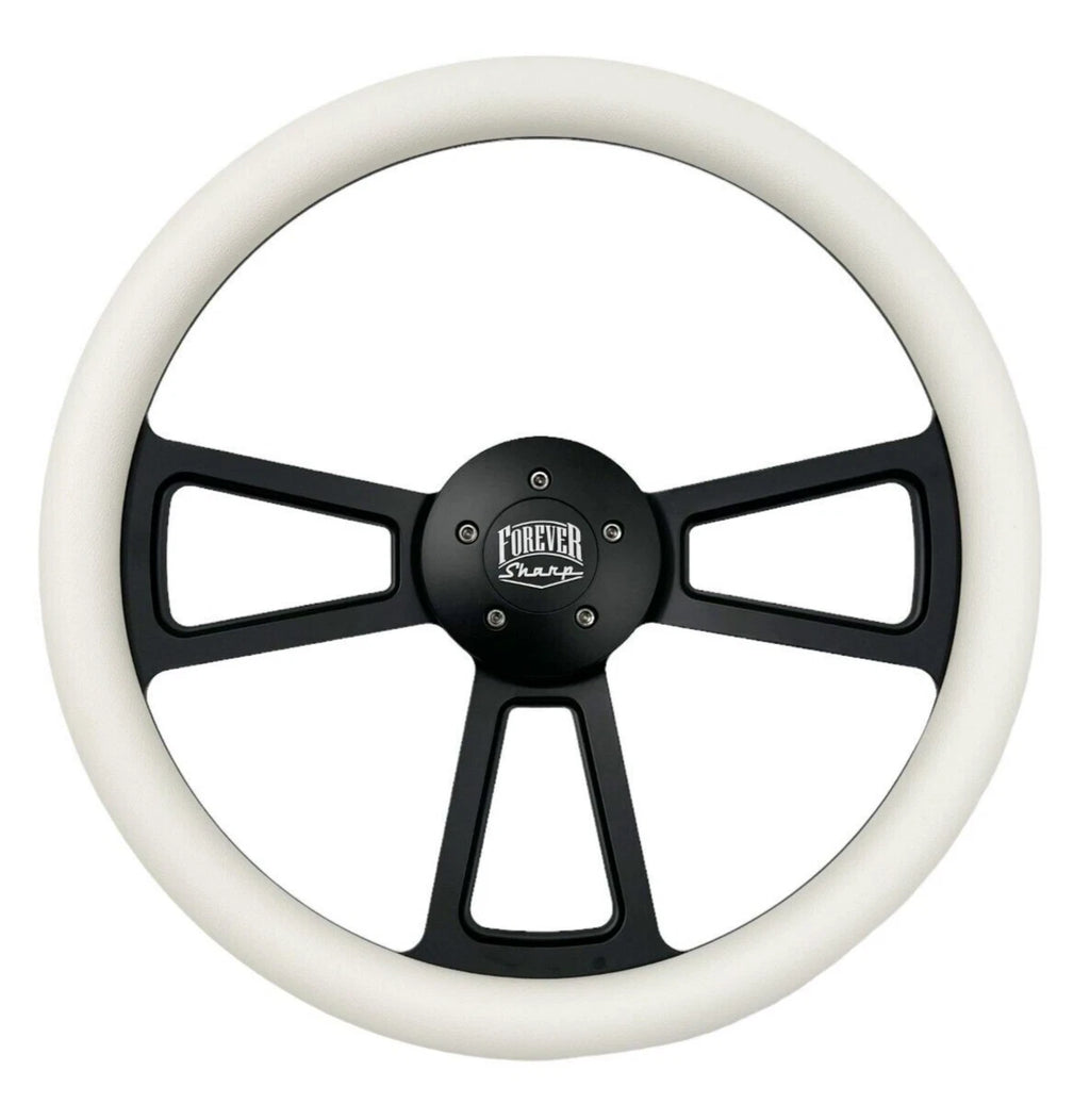 Steering Wheel White Wrap for Peterbilt Kenworth Freightliner (2005–2024)