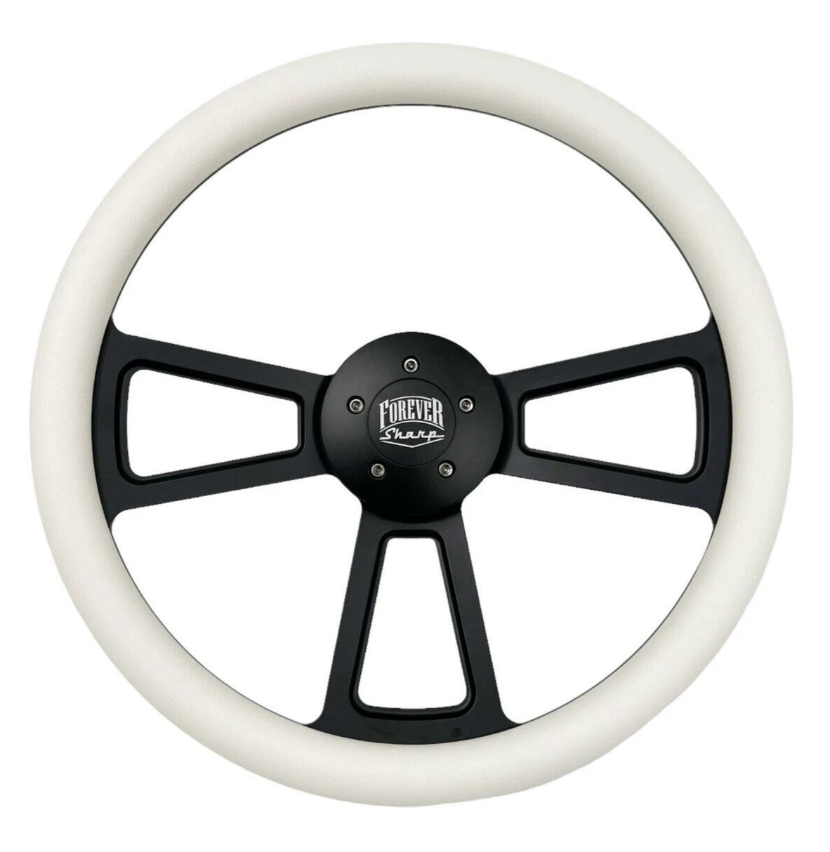 Steering Wheel White Wrap for Peterbilt Kenworth Freightliner (2005–2024)