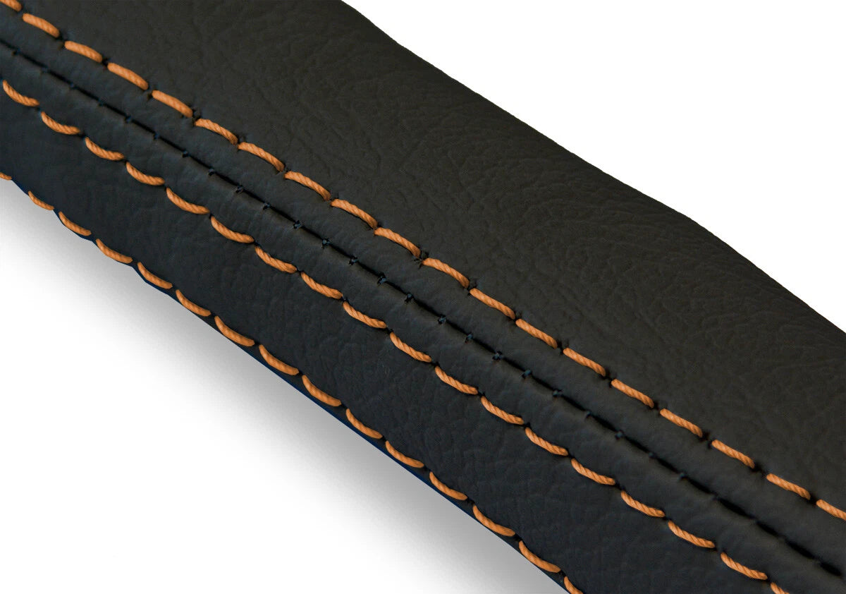 E Brake Boot Cover for BMW E30 (1984–1991) Leather Black Orange Stitch