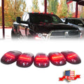 Set of 5 Red LED Cab Roof Marker Lights for Dodge GMC Chevy SUV
