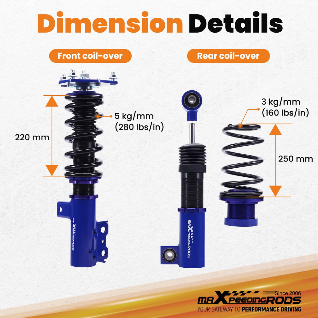 Coilovers Struts Lowering Kit for Hyundai Veloster (2012–2017)