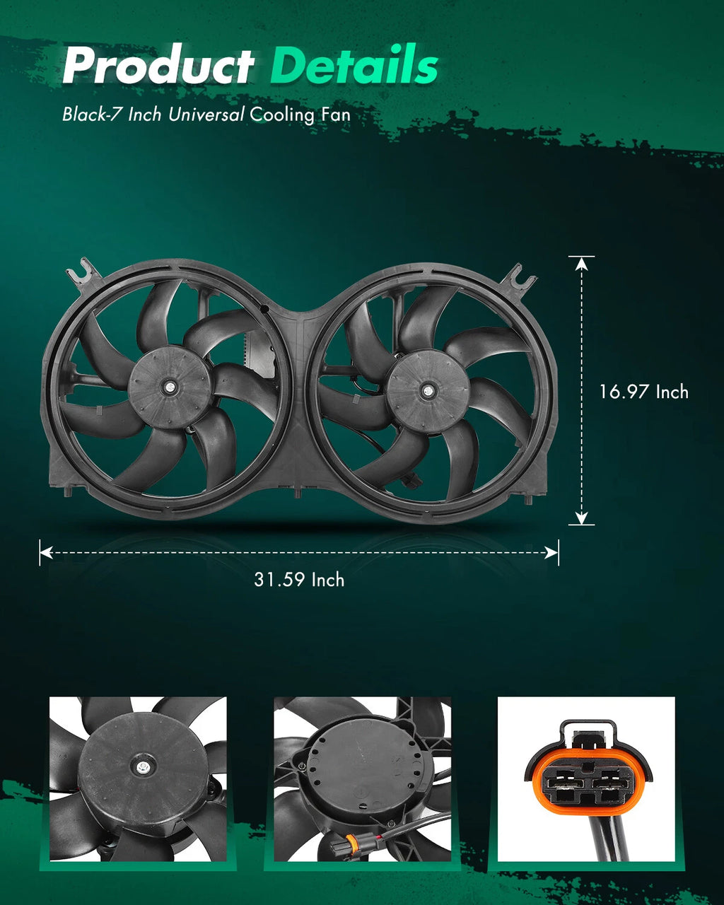 A/C Radiator Dual Cooling Fan for Nissan Pathfinder (2013–2020) 621586