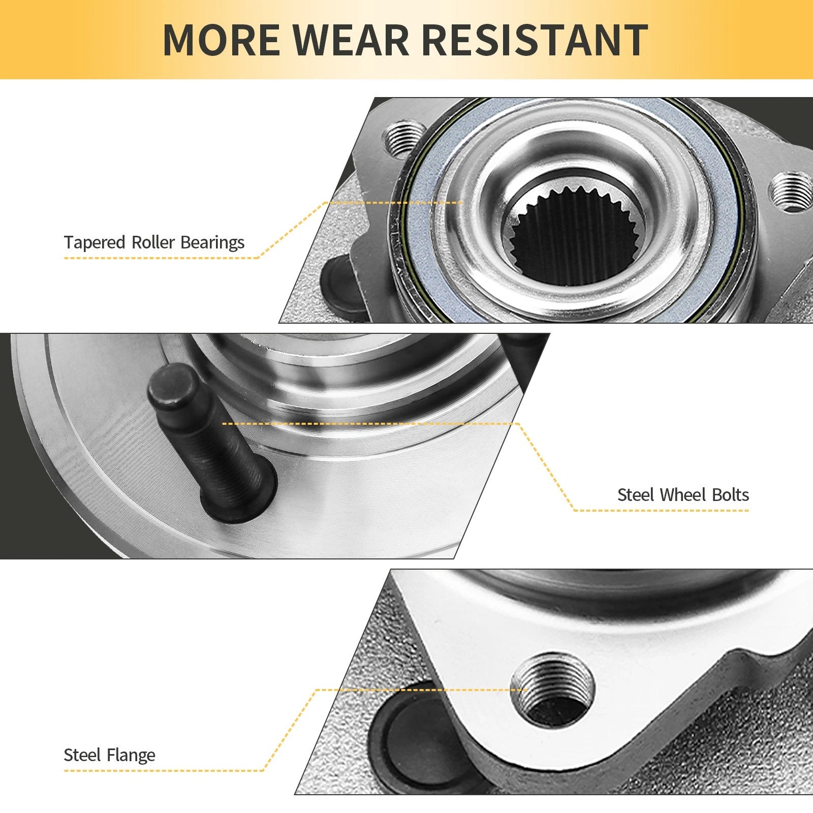 Front Wheel Bearings Hubs for Ford Explorer Mercury Mountaineer (2006-2010)
