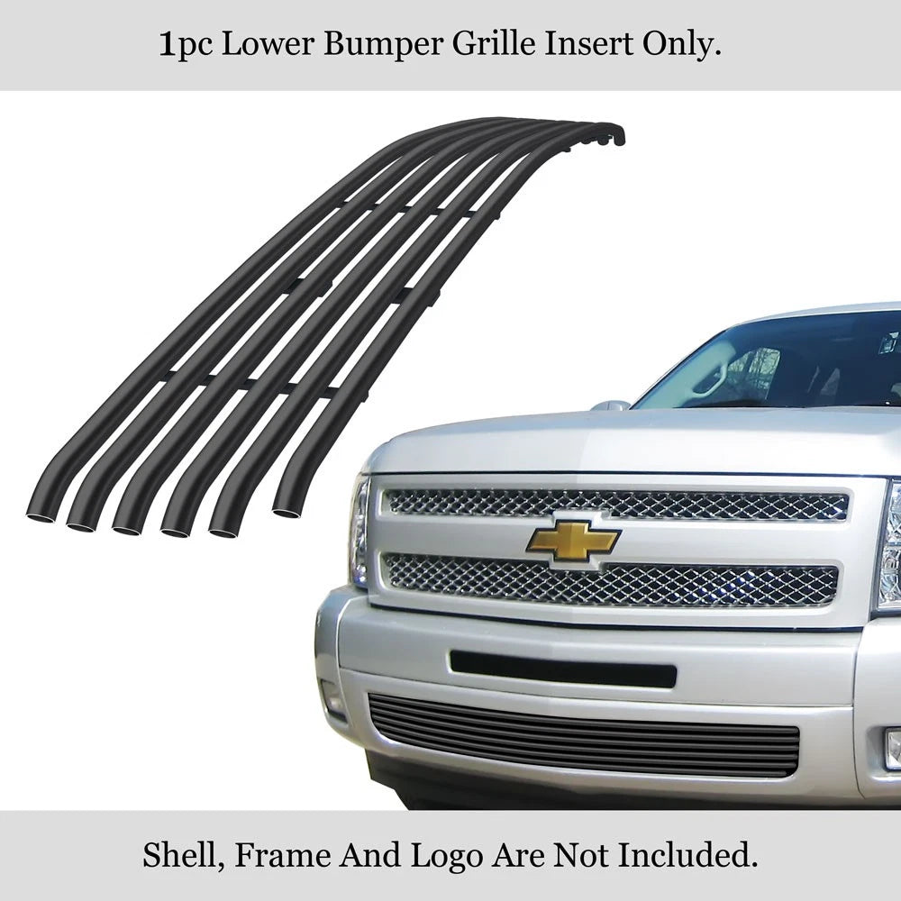 Stainless Black Tubular Grille for Chevy Silverado 2500/3500 HD (2007–2010)