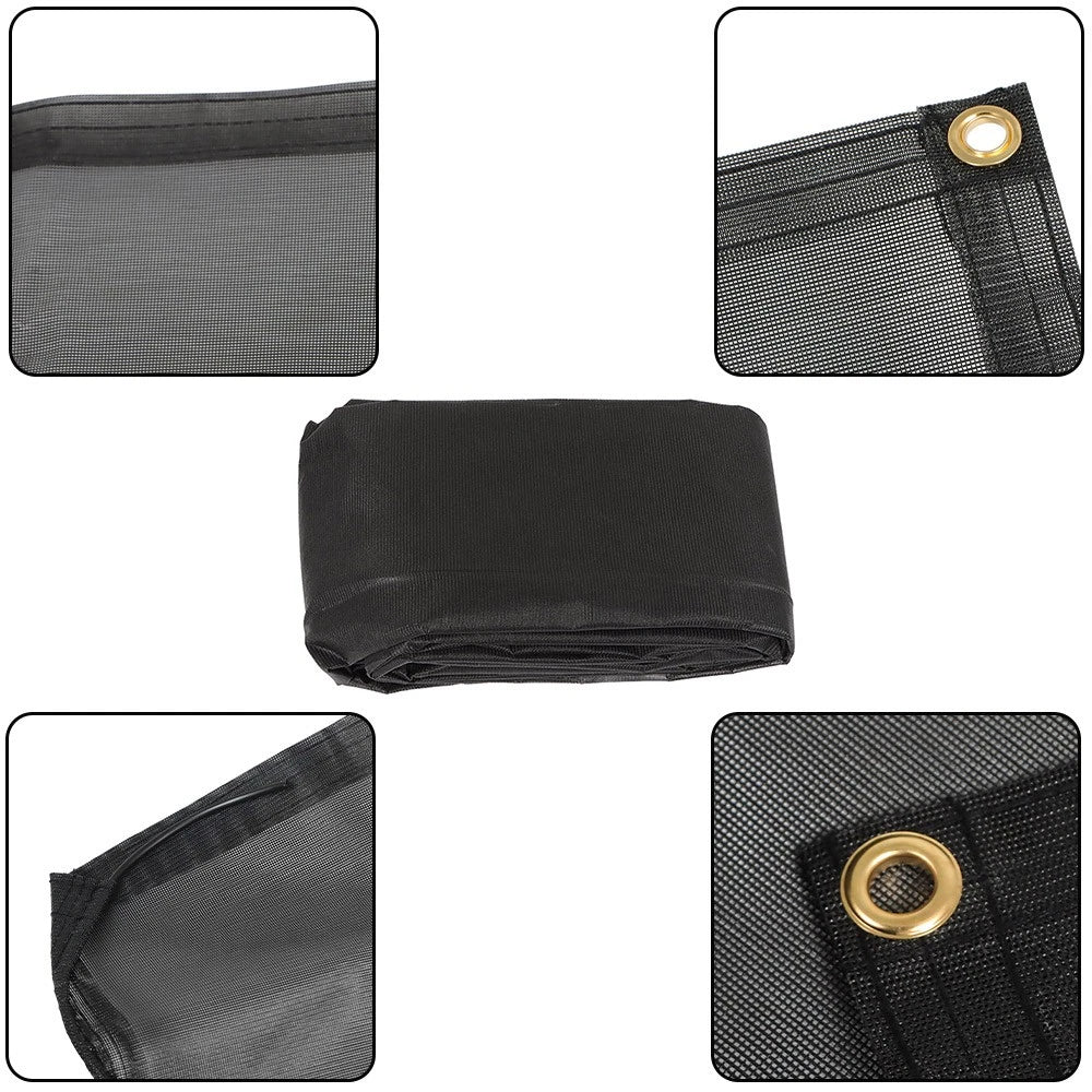 90% RV Awning Sun Shade Privacy Screen for Camper (11'-21') Black