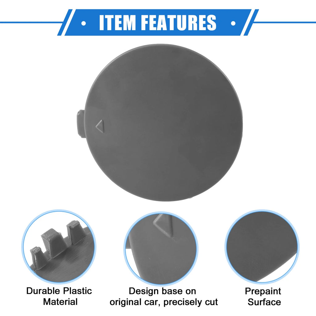 Tow Hook Eye Hole Cover Cap for BMW X5 (2016–2018) - Front Right, Gray