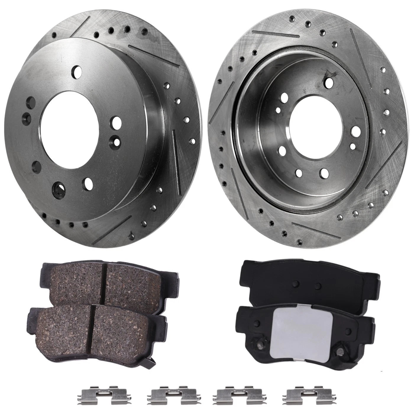 Rear Brake Disc Rotors and Pads Kit for Hyundai Elantra (2007–2010)