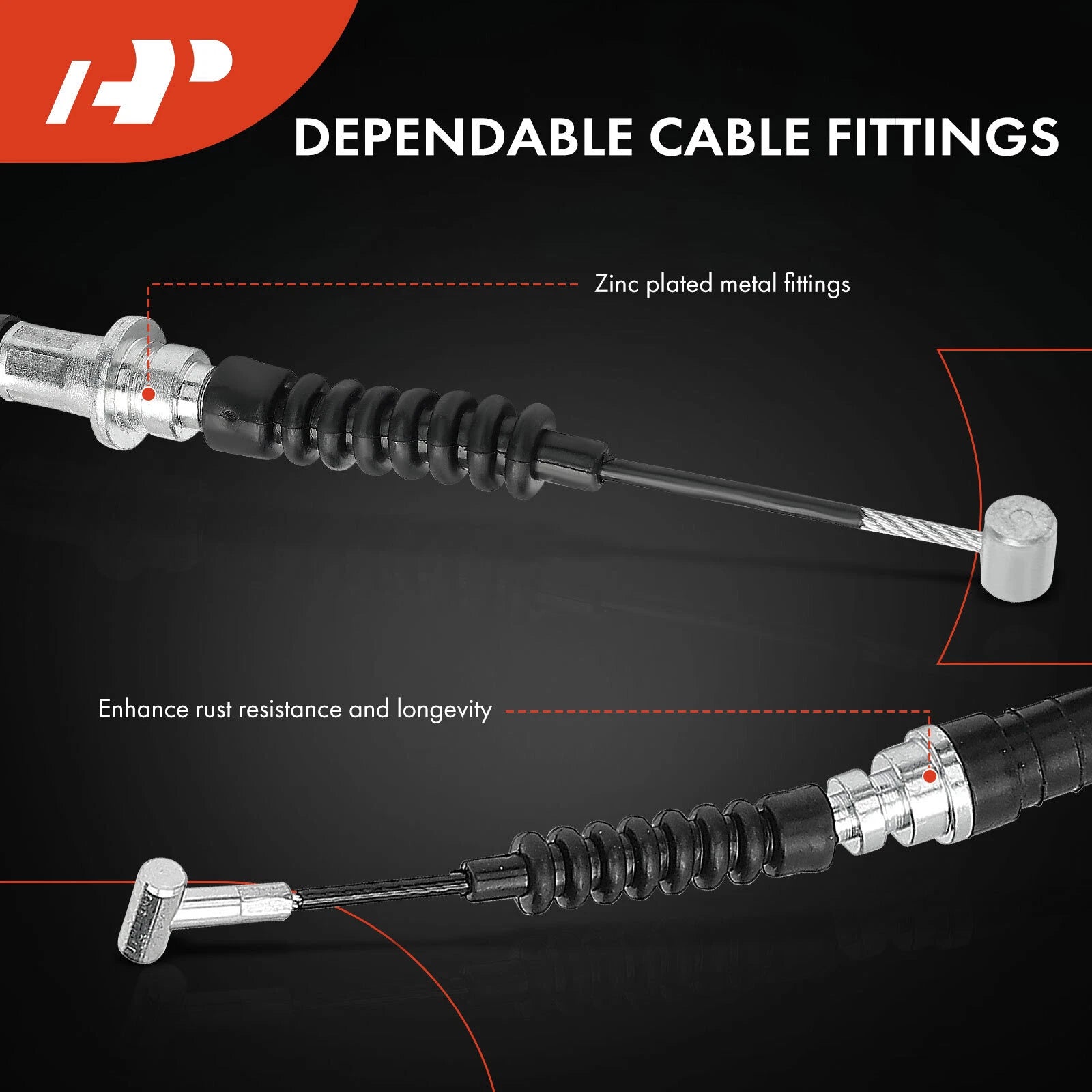 Rear Right Parking Brake Cable for Kia Sephia Spectra (1998–2009)