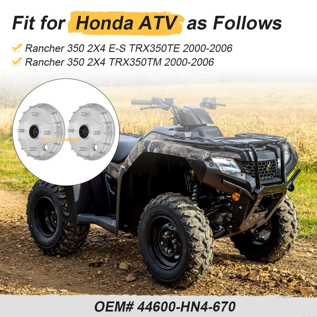 2X Front Brake Drums for Honda TRX350TE TRX350TM Rancher 350 (2000–2006)