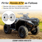 2X Front Brake Drums for Honda TRX350TE TRX350TM Rancher 350 (2000–2006)