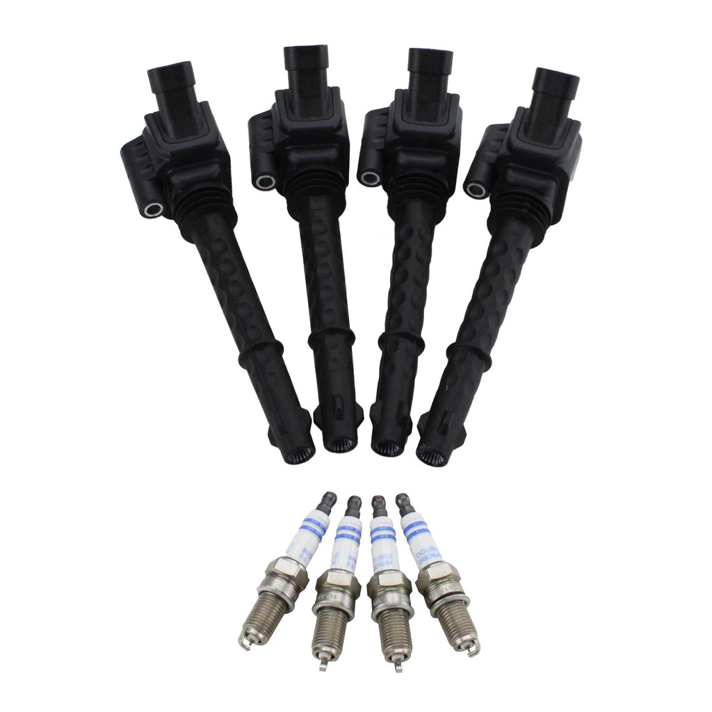 Set of 4 Ignition Coils & 4 Double Iridium Spark Plugs for Dart 500 (2013–2016)
